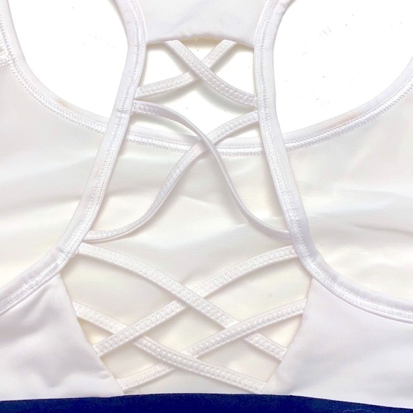 Women’s Victoria Sport White and Black Sports Bra - Picture 3 of 6